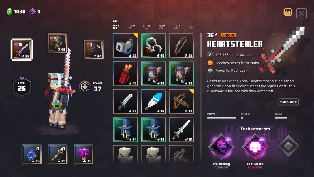 Minecraft Dungeons Best Weapons How to get legendary Unique Weapons